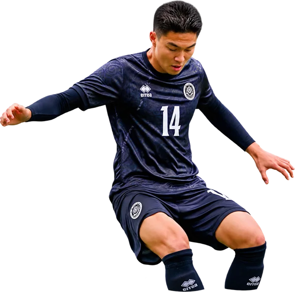 Chingis Kaliyev en un partido, con el dorsal 14
