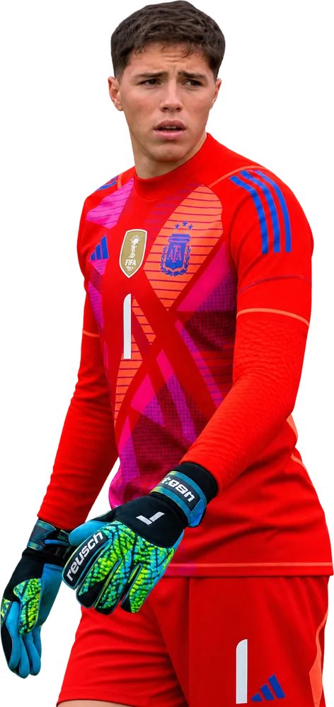 Jeremias Martinet con la equipación de portero de la selección argentina