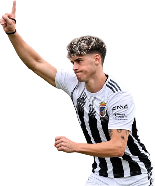 Santi Müller con la camiseta del CD Badajoz
